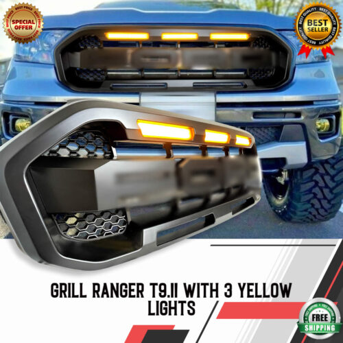 Grill Ford Ranger T9.II with 3 Yellow Lights